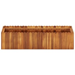 vidaXL Arriate de madera maciza de acacia 100x30x25 cm
