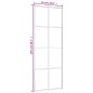 vidaXL Puerta corredera vidrio ESG y aluminio negro 76x205 cm vidaXL Puerta corredera vidrio ESG y aluminio negro 76x205 cm