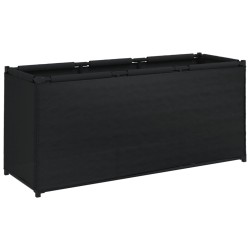 vidaXL Caja de almacenaje tela negra 105x34,5x45 cm