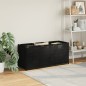vidaXL Caja de almacenaje tela negra 105x34,5x45 cm vidaXL Caja de almacenaje tela negra 105x34,5x45 cm