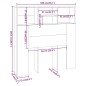 vidaXL Mueble cabecero blanco brillante 100x19x103,5 cm vidaXL Mueble cabecero blanco brillante 100x19x103,5 cm