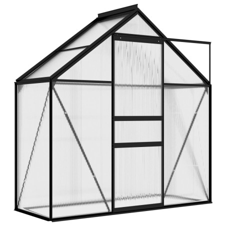 vidaXL Invernadero de aluminio gris antracita 1,33 m²
