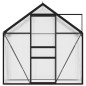 vidaXL Invernadero de aluminio gris antracita 1,33 m²