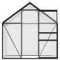 vidaXL Invernadero de aluminio gris antracita 1,33 m²