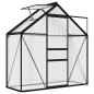 vidaXL Invernadero de aluminio gris antracita 1,33 m²