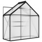 vidaXL Invernadero de aluminio gris antracita 1,33 m²