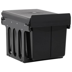 vidaXL Cubo de basura extraíble en armario de cocina cierre suave 48 L