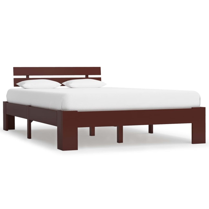 vidaXL Estructura de cama madera maciza pino marrón oscuro 120x200 cm vidaXL Estructura de cama madera maciza pino marrón oscuro 120x200 cm