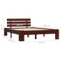 vidaXL Estructura de cama madera maciza pino marrón oscuro 120x200 cm vidaXL Estructura de cama madera maciza pino marrón oscuro 120x200 cm
