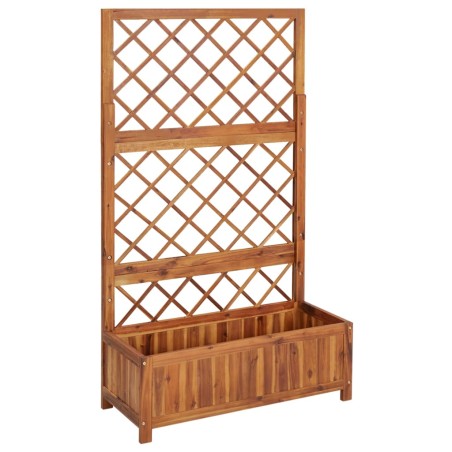 vidaXL Arriate con enrejado madera maciza de acacia 85x38x150 cm