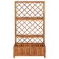 vidaXL Arriate con enrejado madera maciza de acacia 85x38x150 cm vidaXL Arriate con enrejado madera maciza de acacia 85x38x150 cm