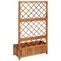 vidaXL Arriate con enrejado madera maciza de acacia 85x38x150 cm vidaXL Arriate con enrejado madera maciza de acacia 85x38x150 cm