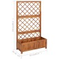 vidaXL Arriate con enrejado madera maciza de acacia 85x38x150 cm vidaXL Arriate con enrejado madera maciza de acacia 85x38x150 cm