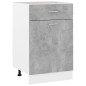 vidaXL Armario inferior cajón contrachapada gris hormigón 50x46x81,5cm vidaXL Armario inferior cajón contrachapada gris hormigón 50x46x81,5cm