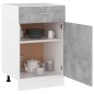 vidaXL Armario inferior cajón contrachapada gris hormigón 50x46x81,5cm vidaXL Armario inferior cajón contrachapada gris hormigón 50x46x81,5cm