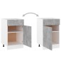 vidaXL Armario inferior cajón contrachapada gris hormigón 50x46x81,5cm vidaXL Armario inferior cajón contrachapada gris hormigón 50x46x81,5cm