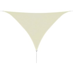 vidaXL Toldo de vela triangular HDPE 5x5x5 m m crema