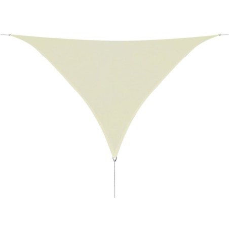 vidaXL Toldo de vela triangular HDPE 5x5x5 m m crema