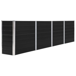 vidaXL Jardinera elevada acero galvanizado gris antracita 320x40x77 cm