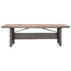 vidaXL Mesa de jardín ratán sintético madera acacia maciza 240x90x74cm