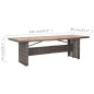 vidaXL Mesa de jardín ratán sintético madera acacia maciza 240x90x74cm vidaXL Mesa de jardín ratán sintético madera acacia maciza 240x90x74cm