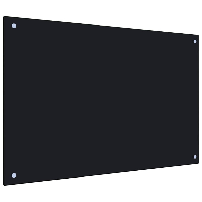 vidaXL Protección salpicaduras cocina vidrio templado negro 90x60 cm vidaXL Protección salpicaduras cocina vidrio templado negro 90x60 cm