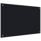 vidaXL Protección salpicaduras cocina vidrio templado negro 90x60 cm vidaXL Protección salpicaduras cocina vidrio templado negro 90x60 cm