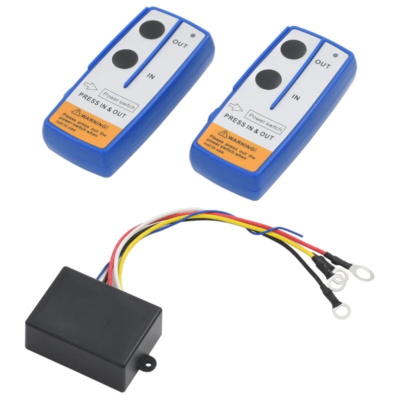 vidaXL Control remoto inalámbrico para cabrestante 2 uds. con receptor vidaXL Control remoto inalámbrico para cabrestante 2 uds. con receptor
