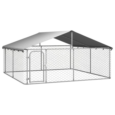 vidaXL Perrera de exterior con tejado 300x300x150 cm