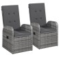 vidaXL Juego de comedor de jardín 5 piezas con cojines gris vidaXL Juego de comedor de jardín 5 piezas con cojines gris