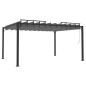 vidaXL Cenador con techo persiana 3x4 m tela y aluminio antracita vidaXL Cenador con techo persiana 3x4 m tela y aluminio antracita