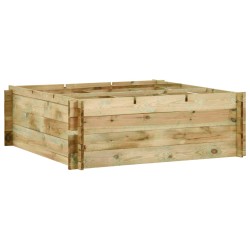 vidaXL Jardinera de verduras madera pino impregnada 120x120x40 cm