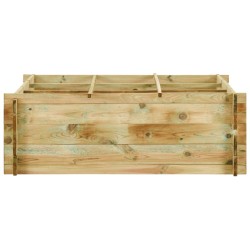 vidaXL Jardinera de verduras madera pino impregnada 120x120x40 cm