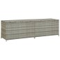 vidaXL Caja de almacenaje de jardín ratán sintético gris 200x50x60 cm vidaXL Caja de almacenaje de jardín ratán sintético gris 200x50x60 cm