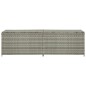 vidaXL Caja de almacenaje de jardín ratán sintético gris 200x50x60 cm vidaXL Caja de almacenaje de jardín ratán sintético gris 200x50x60 cm