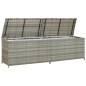 vidaXL Caja de almacenaje de jardín ratán sintético gris 200x50x60 cm vidaXL Caja de almacenaje de jardín ratán sintético gris 200x50x60 cm