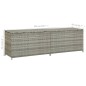 vidaXL Caja de almacenaje de jardín ratán sintético gris 200x50x60 cm vidaXL Caja de almacenaje de jardín ratán sintético gris 200x50x60 cm