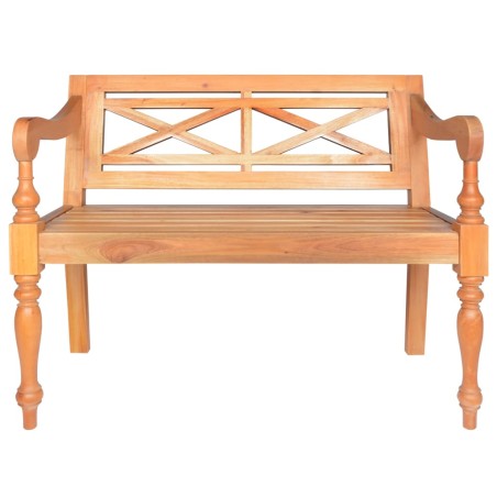 vidaXL Banco Batavia de madera maciza de caoba marrón 98 cm 