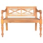 vidaXL Banco Batavia de madera maciza de caoba marrón 98 cm 