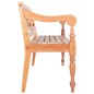 vidaXL Banco Batavia de madera maciza de caoba marrón 98 cm 