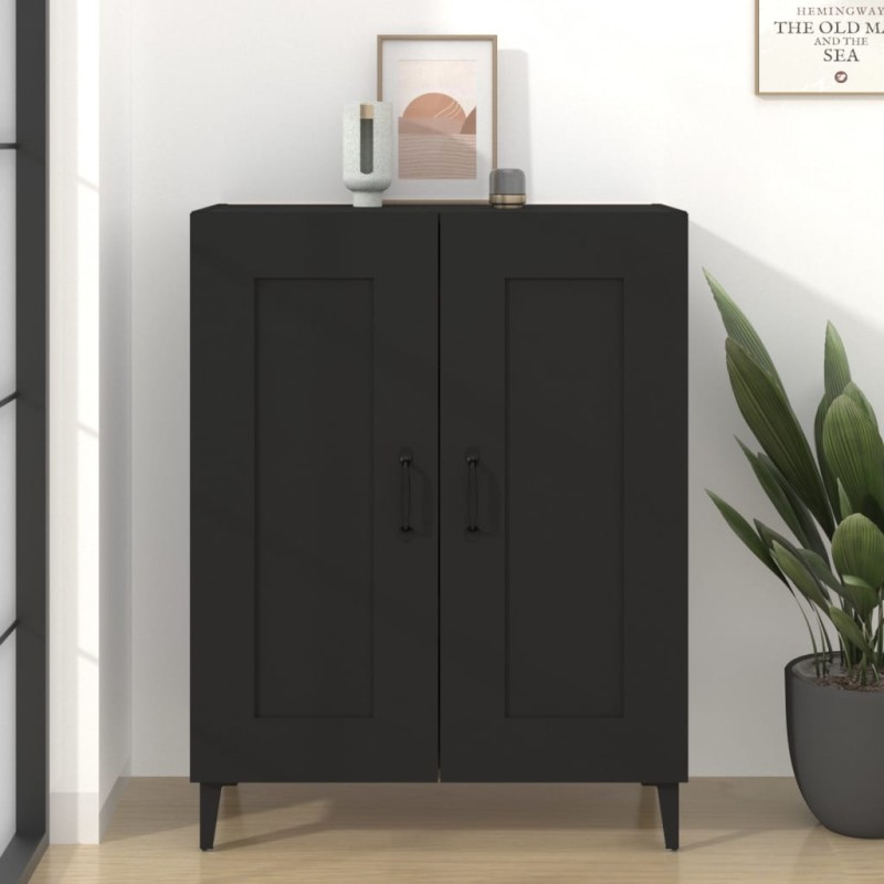 vidaXL Aparador de madera contrachapada negro 69,5x34x90 cm vidaXL Aparador de madera contrachapada negro 69,5x34x90 cm