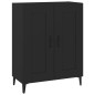 vidaXL Aparador de madera contrachapada negro 69,5x34x90 cm vidaXL Aparador de madera contrachapada negro 69,5x34x90 cm