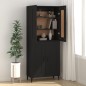 vidaXL Aparador de madera contrachapada negro 69,5x34x90 cm vidaXL Aparador de madera contrachapada negro 69,5x34x90 cm