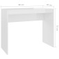vidaXL Escritorio de madera contrachapada blanco brillo 90x40x72 cm vidaXL Escritorio de madera contrachapada blanco brillo 90x40x72 cm