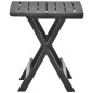 vidaXL Mesa plegable de jardín plástico gris antracita 45x43x50 cm 