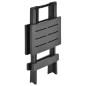 vidaXL Mesa plegable de jardín plástico gris antracita 45x43x50 cm 
