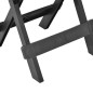 vidaXL Mesa plegable de jardín plástico gris antracita 45x43x50 cm 