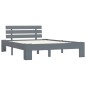 vidaXL Estructura de cama de madera maciza de pino gris 140x200 cm vidaXL Estructura de cama de madera maciza de pino gris 140x200 cm