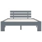 vidaXL Estructura de cama de madera maciza de pino gris 140x200 cm vidaXL Estructura de cama de madera maciza de pino gris 140x200 cm