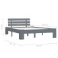 vidaXL Estructura de cama de madera maciza de pino gris 140x200 cm vidaXL Estructura de cama de madera maciza de pino gris 140x200 cm